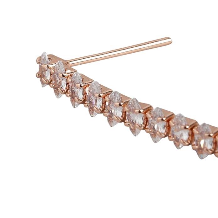 Off-White Rose-Gold Plated AD Studded Handcrafted Jewellery Set - Trendisia