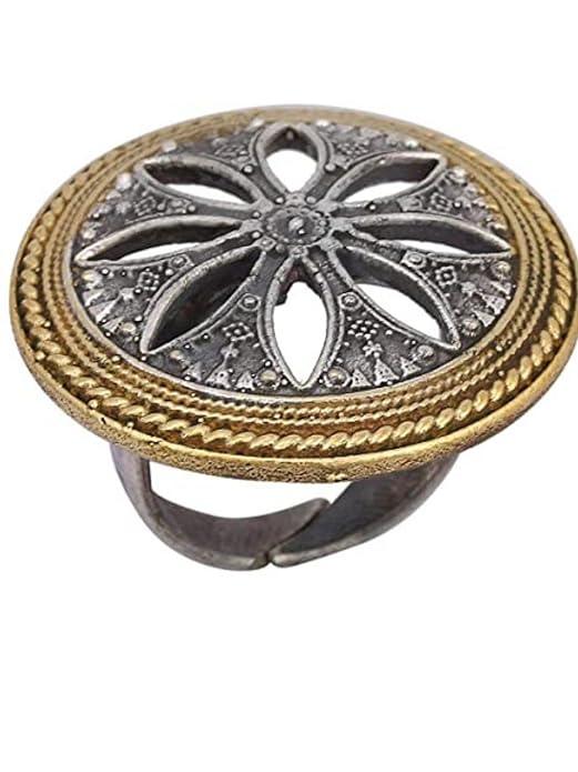 Women Silver-Plated Pack Of 2 Oxidized Ring - Trendisia