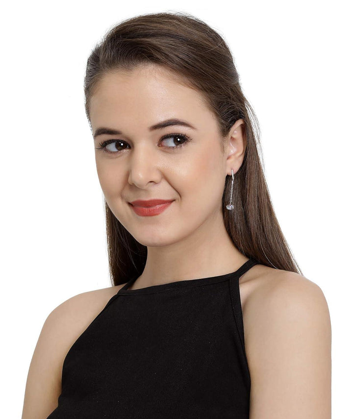 92.5 Sterling Silver Dangle Earrings - Trendisia