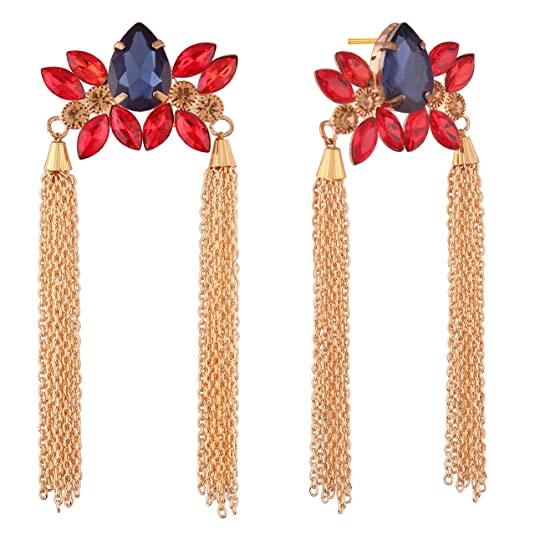 Gold-Plated Contemporary Drop Earrings - Trendisia
