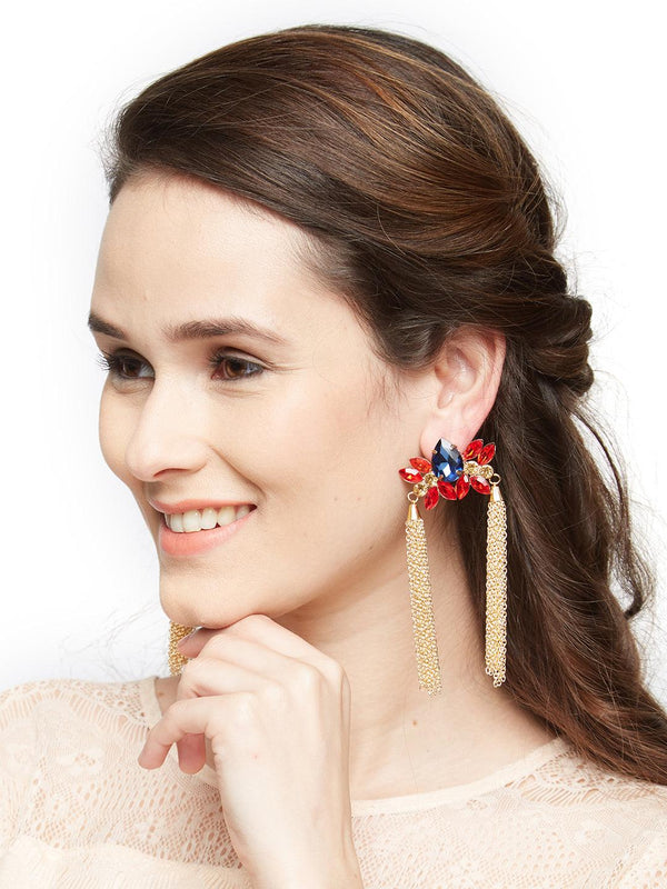 Gold-Plated Contemporary Drop Earrings - Trendisia
