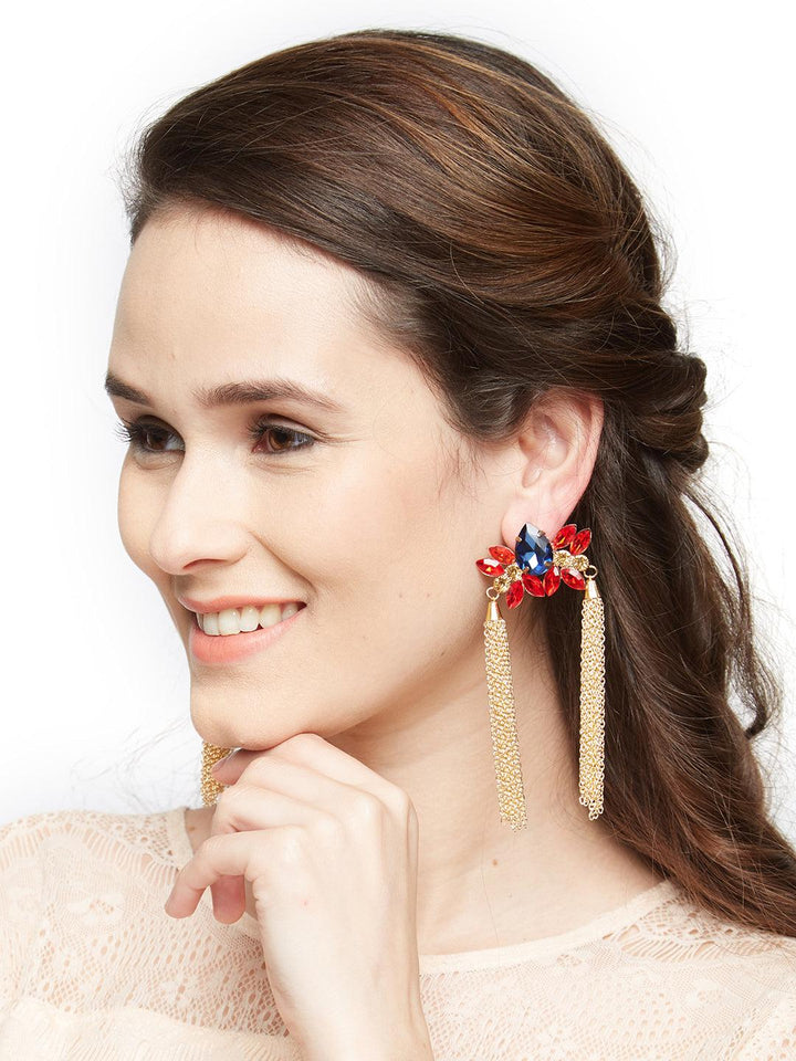Gold-Plated Contemporary Drop Earrings - Trendisia