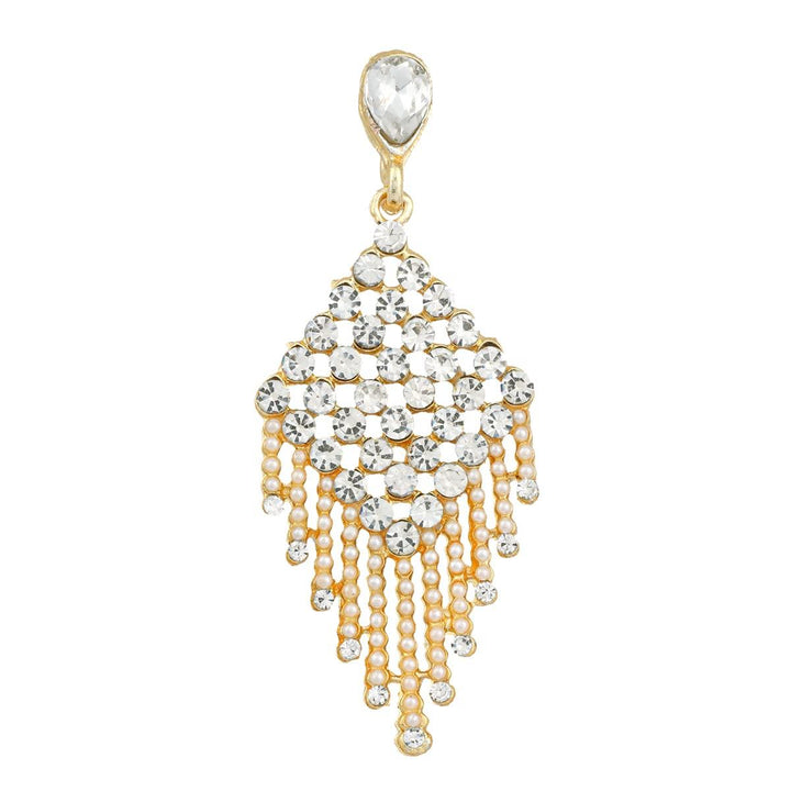 Gold-Toned Contemporary Drop Earrings - Trendisia