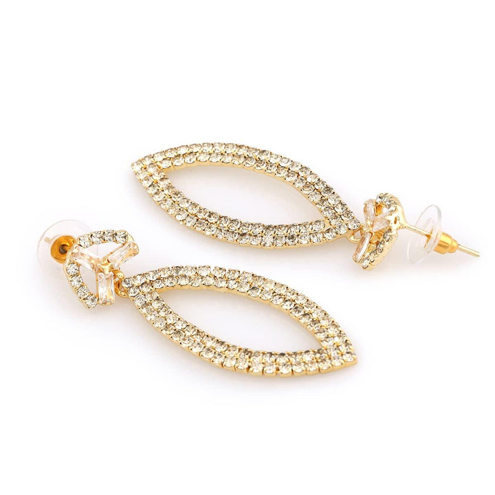 Gold-Plated Contemporary Drop Earrings - Trendisia