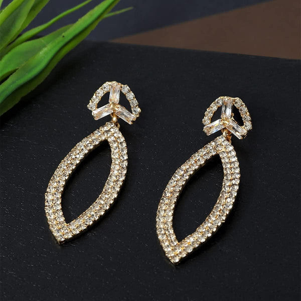 Gold-Plated Contemporary Drop Earrings - Trendisia