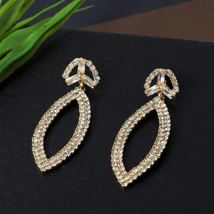 Gold-Plated Contemporary Drop Earrings - Trendisia