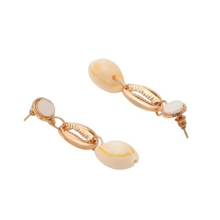 Gold-Plated Contemporary Drop Earrings - Trendisia