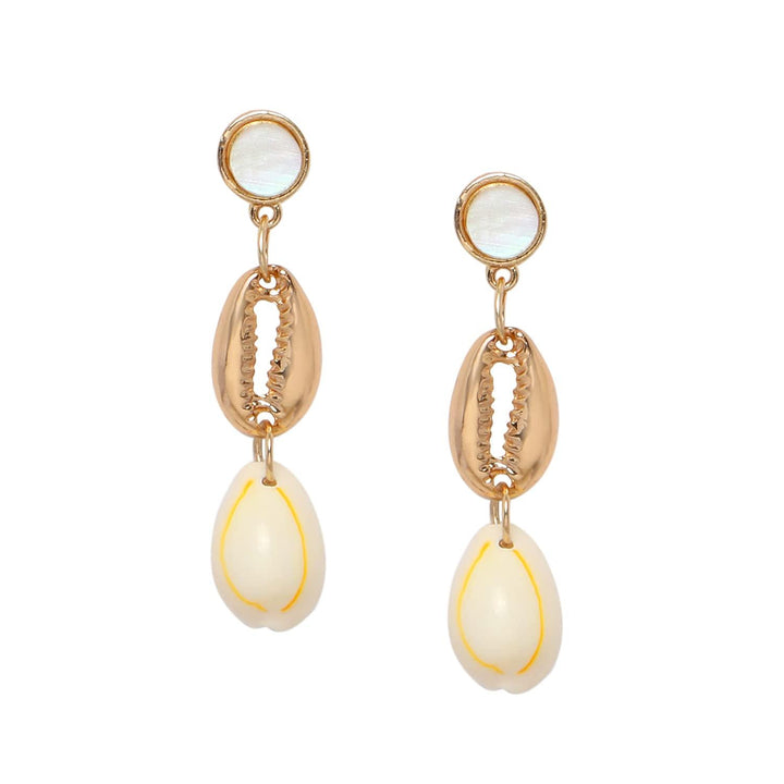 Gold-Plated Contemporary Drop Earrings - Trendisia