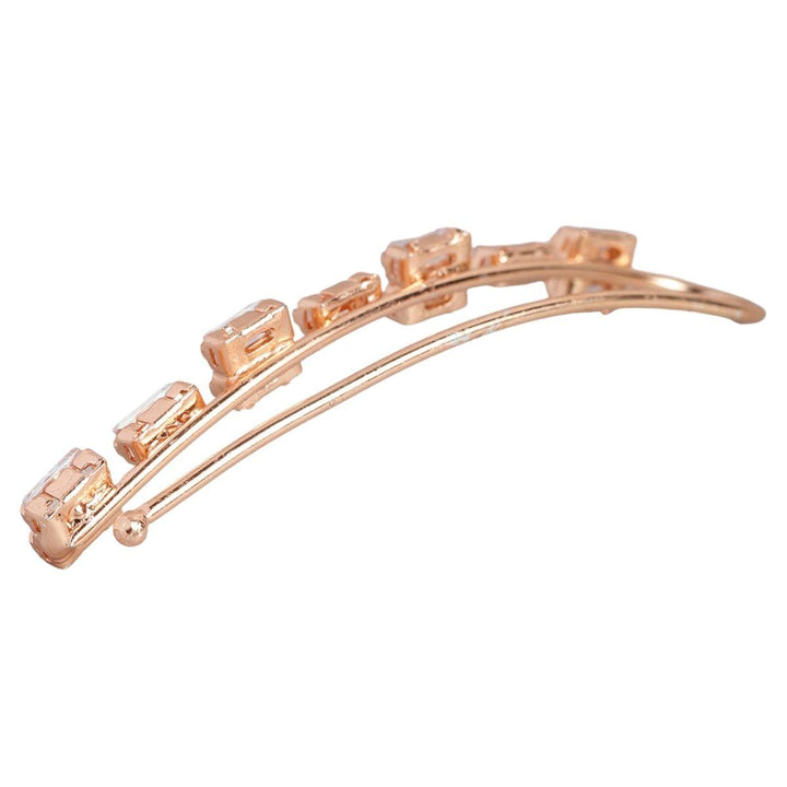 Rose Gold-Plated AD Contemporary Ear Cuffs - Trendisia