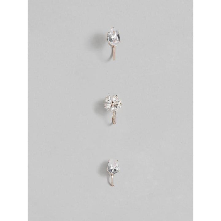 AD Studded Nose Pins Set of 3 - Trendisia