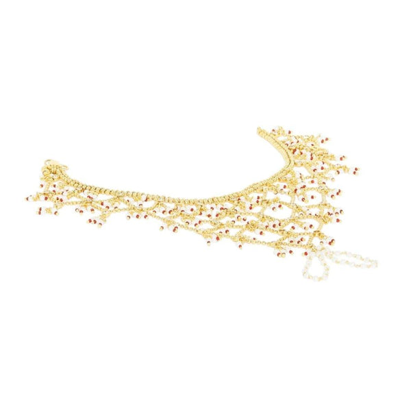 Set of 2 Gold-Plated Antique Bridal Anklets - Trendisia