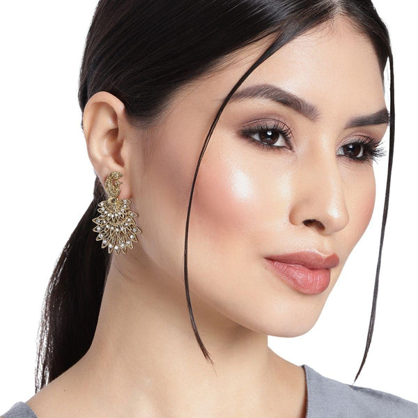 Gold-Plated Drop Earrings - Trendisia