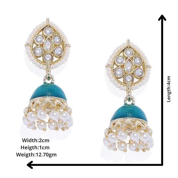 Base Metal with Kundan Traditional Earrings - Trendisia