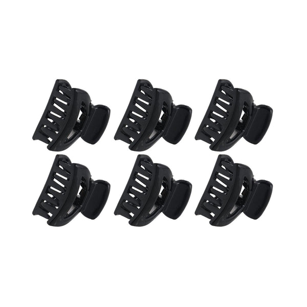 Black Set Of 6 Claw Clip - Trendisia