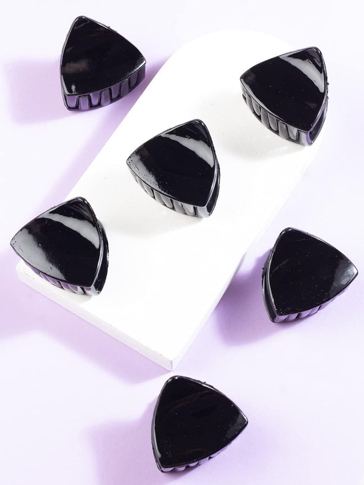 Black Set Of 6 Claw Clip - Trendisia