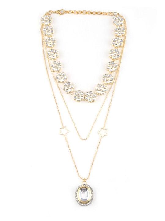 Brass Gold-Plated Layered Necklace - Trendisia