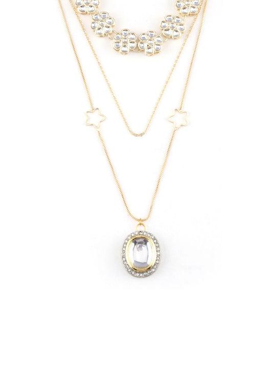 Brass Gold-Plated Layered Necklace - Trendisia