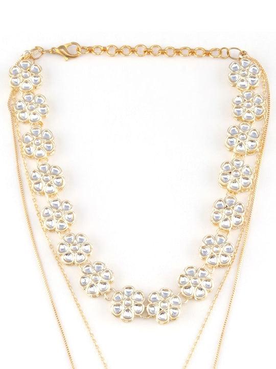 Brass Gold-Plated Layered Necklace - Trendisia