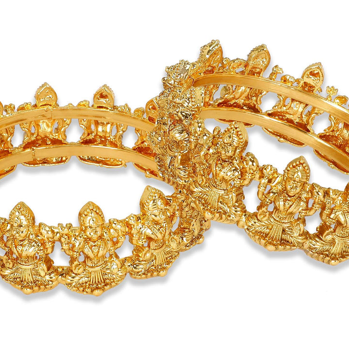 Brass Traditional Laxmi Bangles - Trendisia