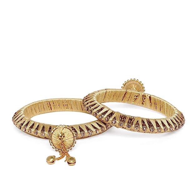 Bridal Jhumki Silk Thread Bangles Set - Trendisia