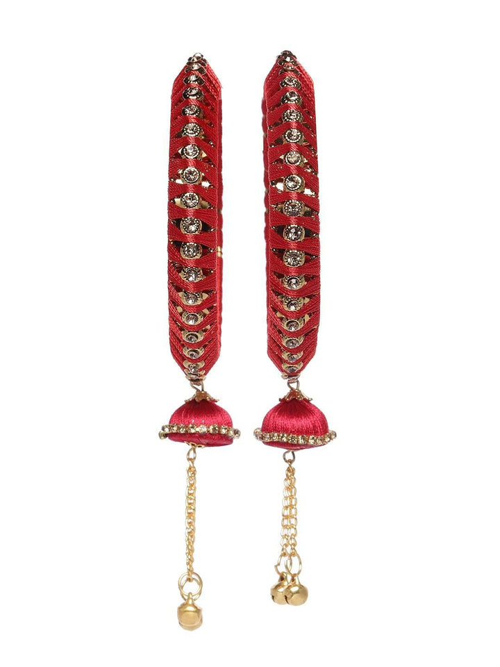 Bridal Silk Thread Jhumki Bangles Set - Trendisia