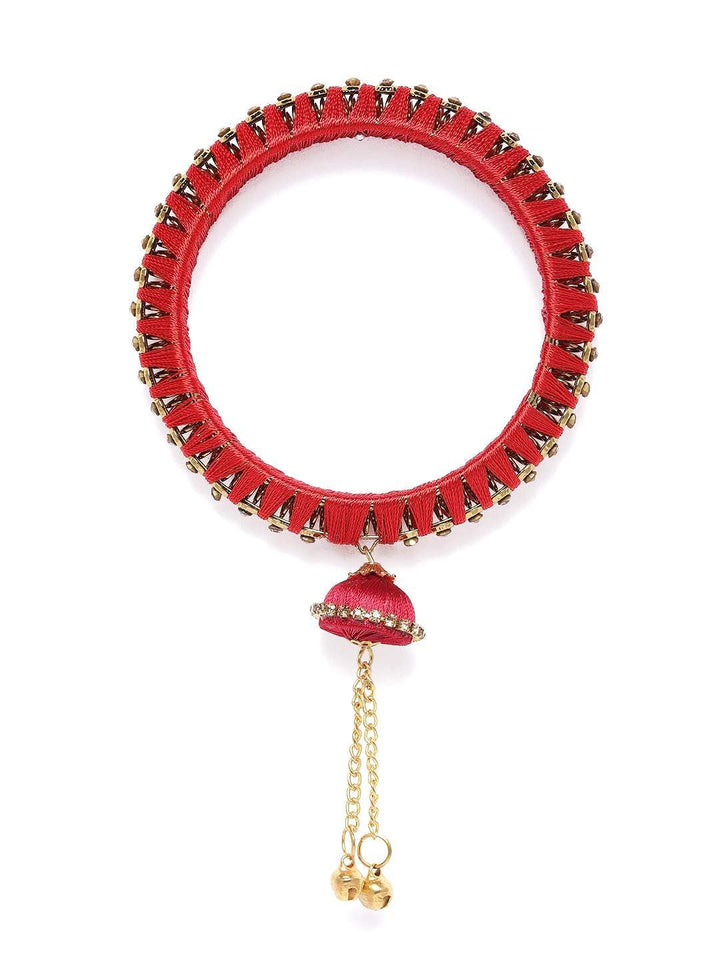 Bridal Silk Thread Jhumki Bangles Set - Trendisia
