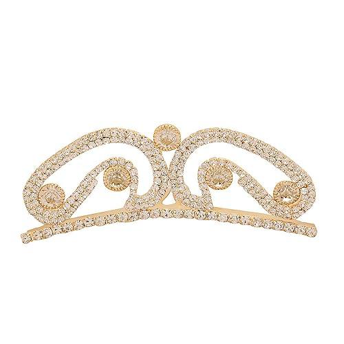 Bridal Tiara with Rhinestones & Comb Pin - Trendisia