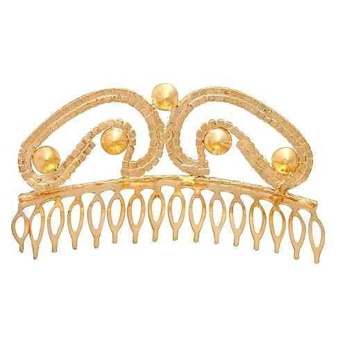Bridal Tiara with Rhinestones & Comb Pin - Trendisia