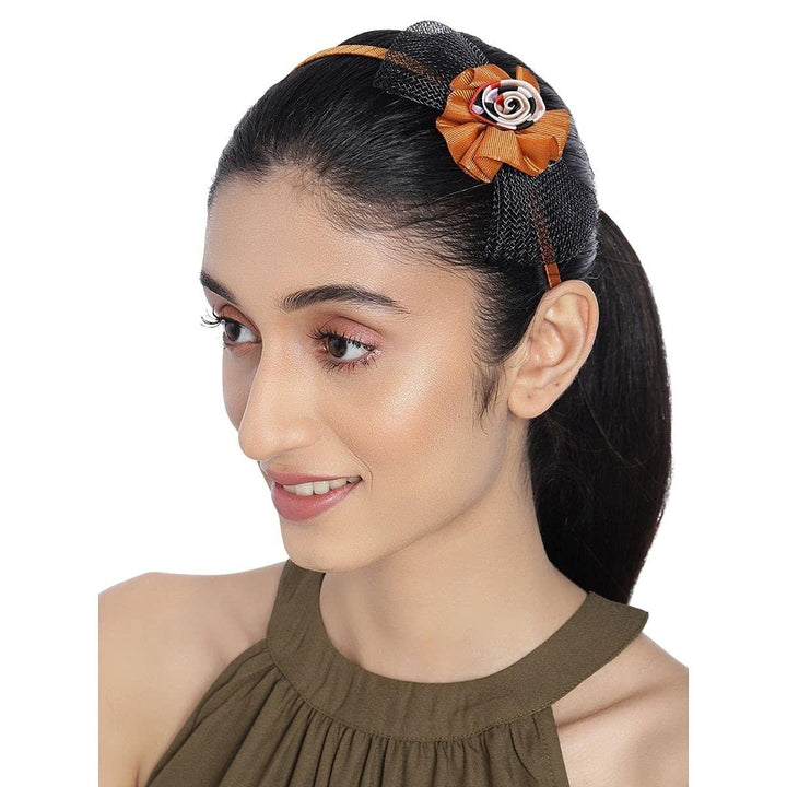 Brown Black Bow Hairband - Trendisia