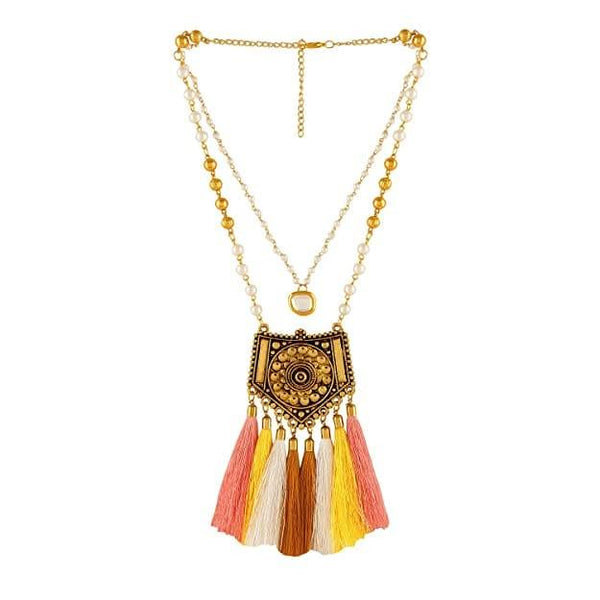 Chic Layered Tassel Chain Necklace - Trendisia