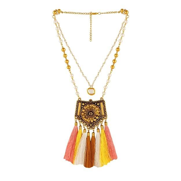 Chic Layered Tassel Chain Necklace - Trendisia