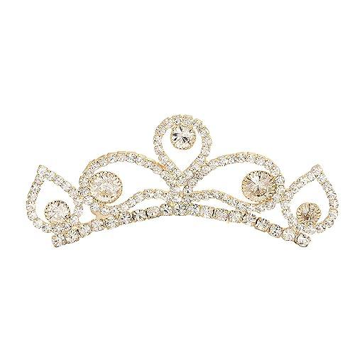 Crystal Tiara Crown with Comb Pin for Girls' Party - Trendisia