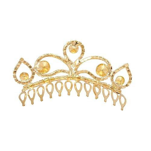 Crystal Tiara Crown with Comb Pin for Girls' Party - Trendisia