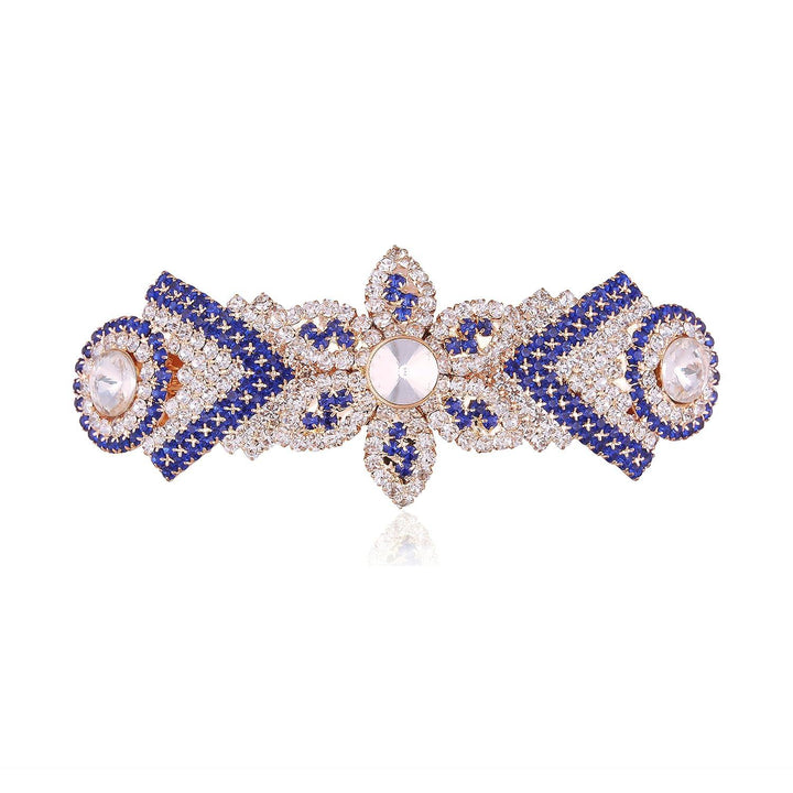Designer Blue & White Hair Clip - Trendisia