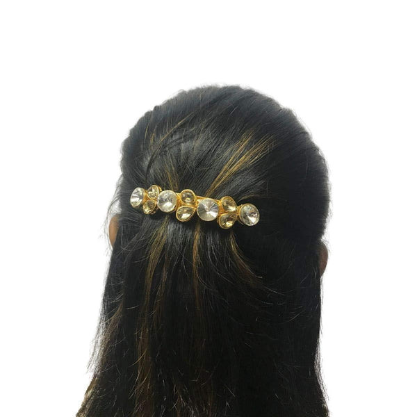 Designer Hair Clip with Glass Stone - Trendisia
