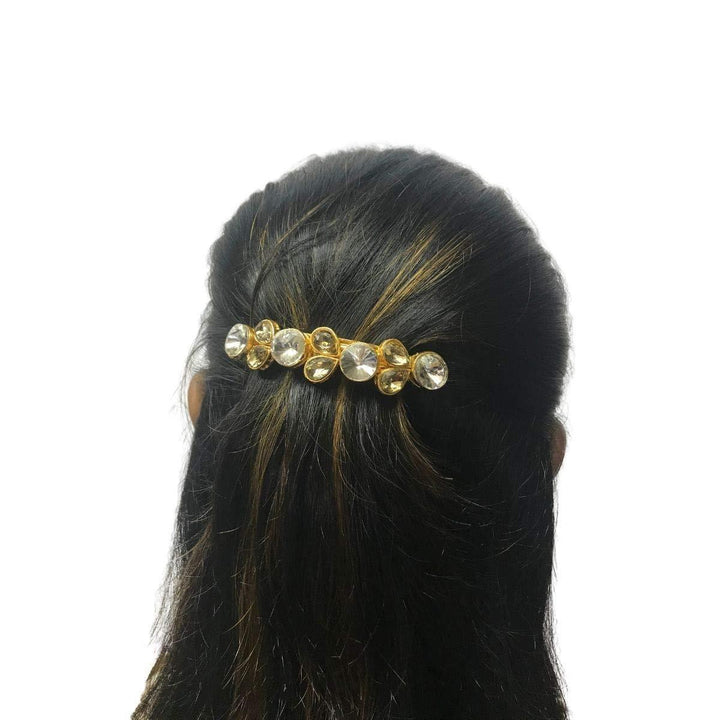 Designer Hair Clip with Glass Stone - Trendisia