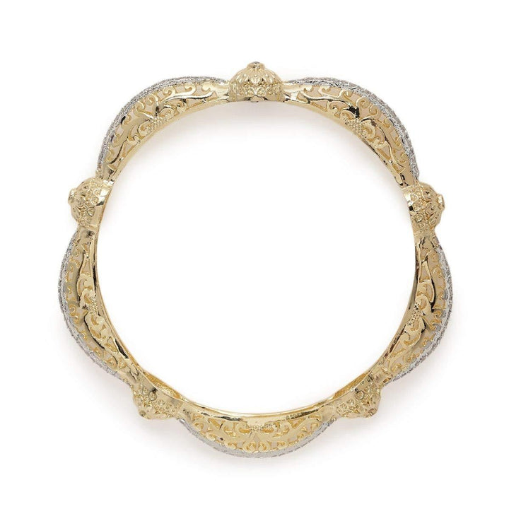 Gold-Plated AD Bangles set of 2 - Trendisia