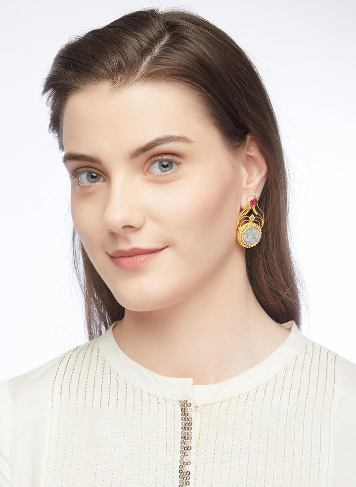 Gold-Plated AD Earrings - Trendisia
