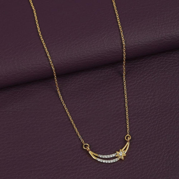 Gold-Plated AD Studded Necklace chain - Trendisia