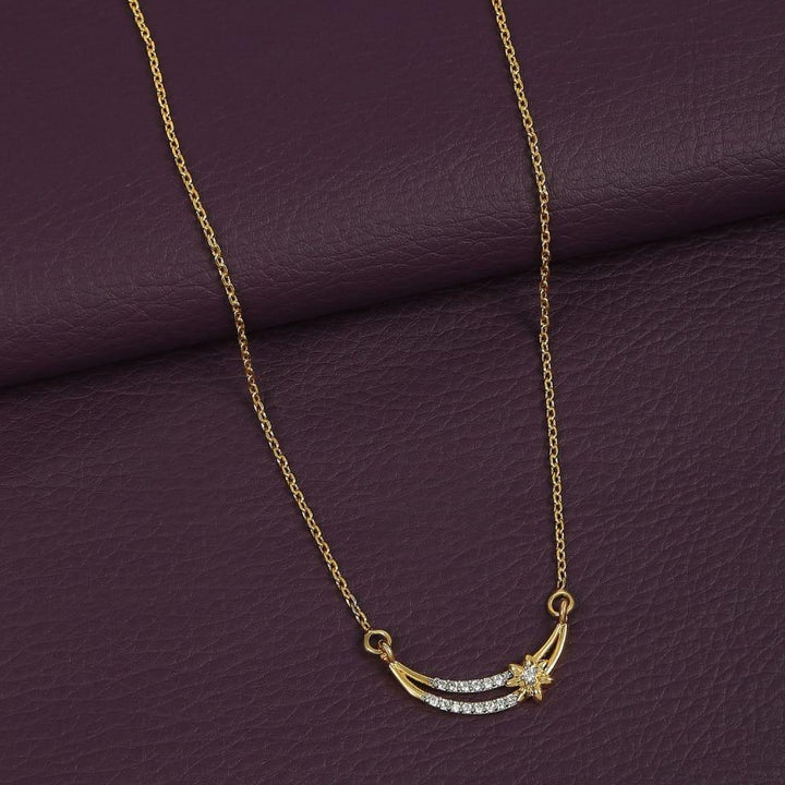 Gold-Plated AD Studded Necklace chain - Trendisia