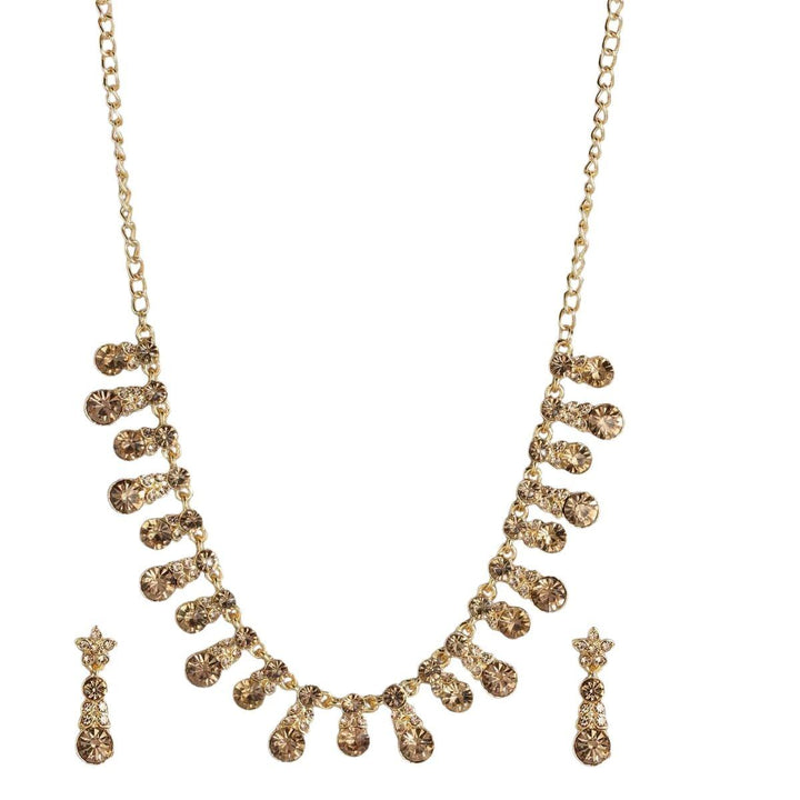 Gold-Plated American Diamond Jewelry Set - Trendisia