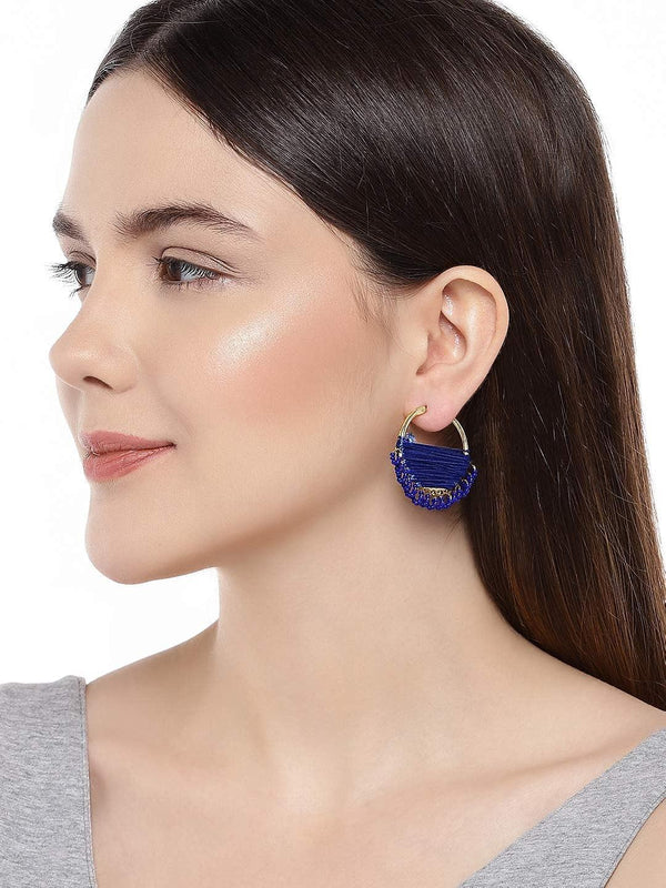 Gold-plated brass hoop earrings. - Trendisia