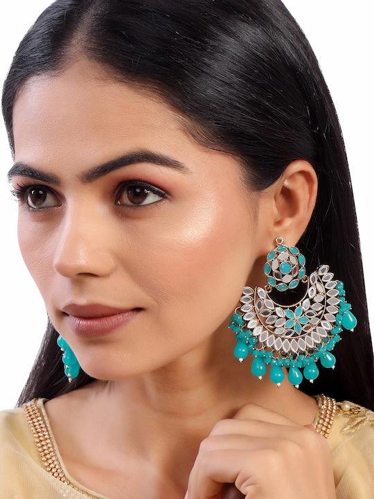 Gold-Plated Circular Chandbali Earrings - Trendisia