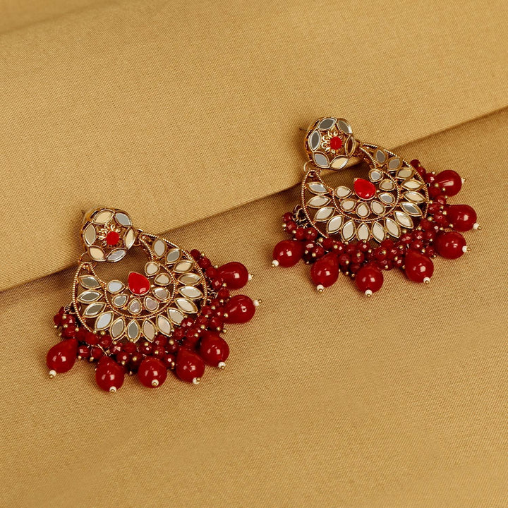 Gold-Plated Circular Chandbalis Earrings - Trendisia