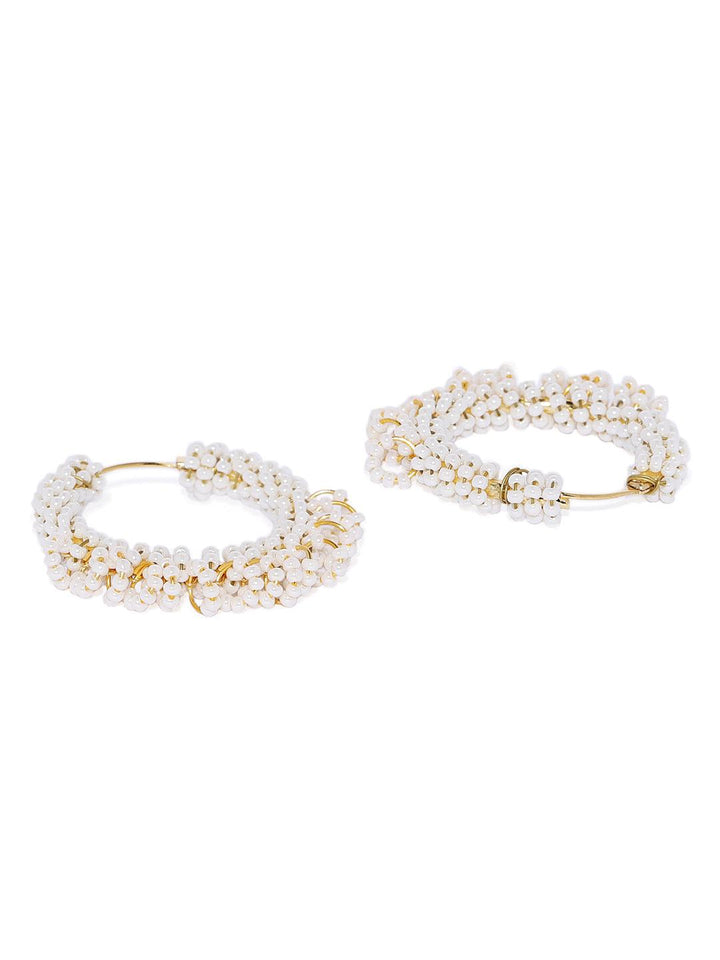 Gold-Plated Circular Hoop Earrings - Trendisia