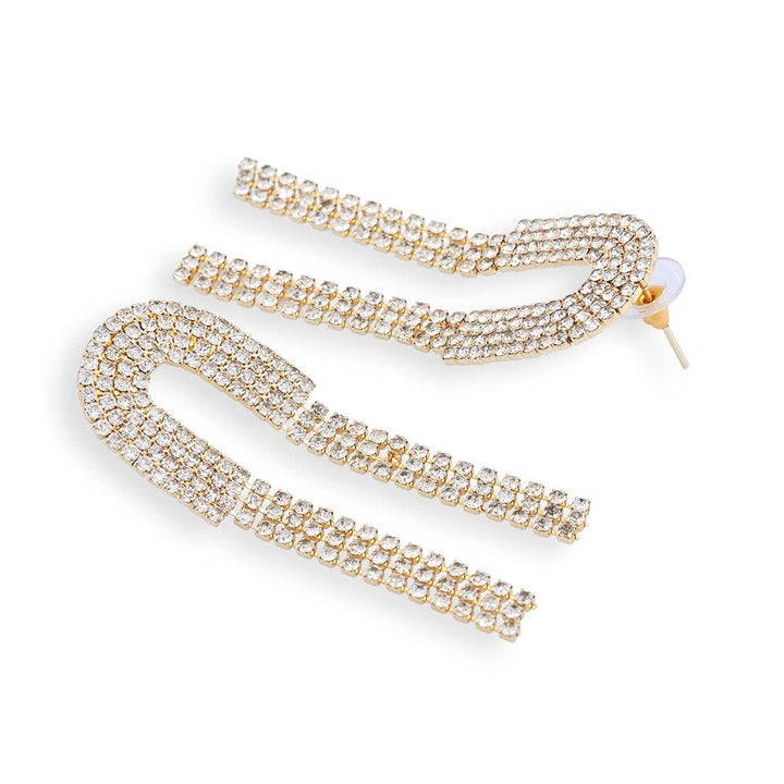 Gold-Plated Contemporary Drop Earrings - Trendisia