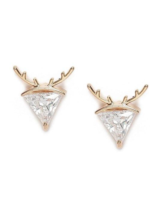 Gold-Plated Contemporary Studs Earrings - Trendisia
