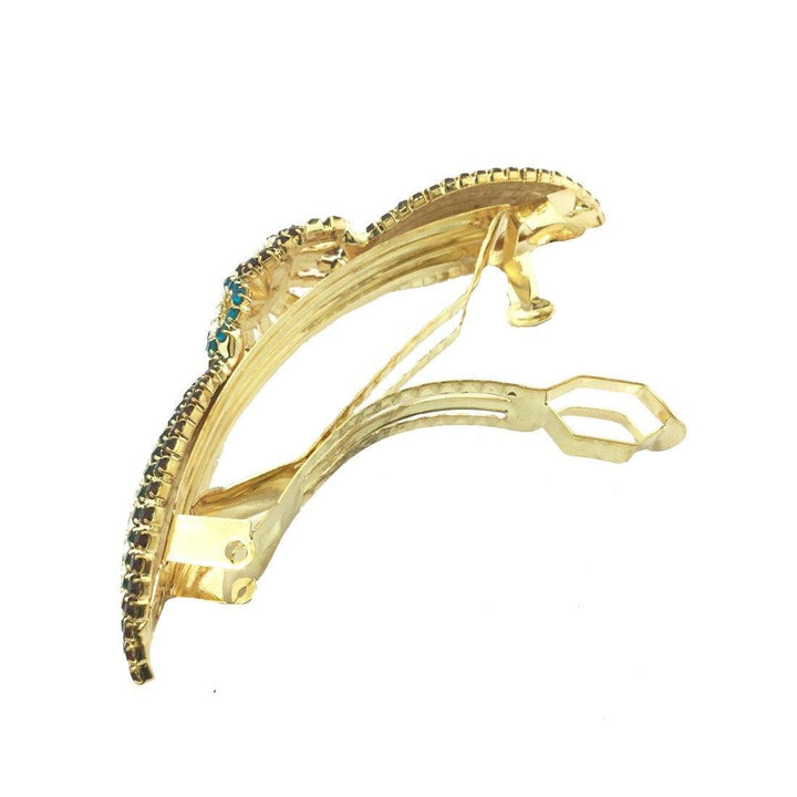 Gold Plated designer Rhinestone Hair Clip - Trendisia
