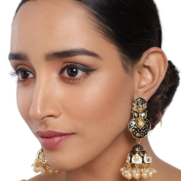 Gold Plated Dome Shaped Jhumkas - Trendisia