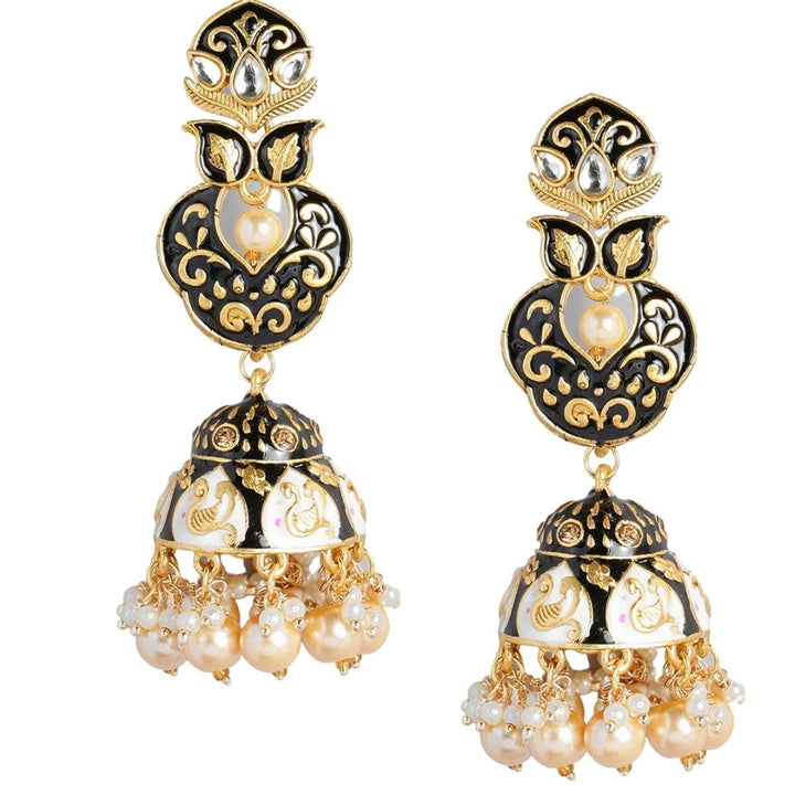 Gold Plated Dome Shaped Jhumkas - Trendisia